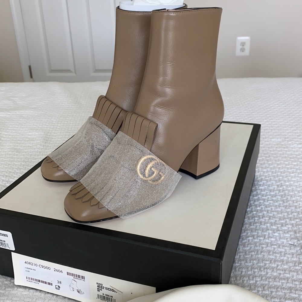 NWT Gucci Logo Marmont Booties